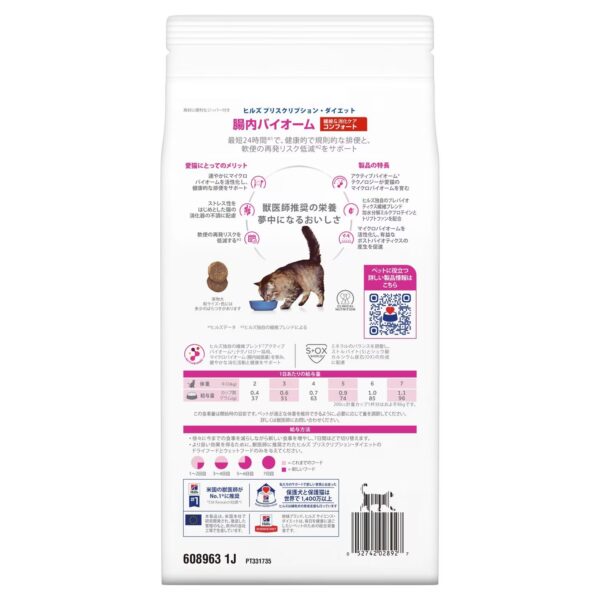 【 繊維＆消化ケア】〈猫用〉腸内バイオーム コンフォート ドライ ２ｋｇ（ﾋﾙｽﾞﾌﾟﾘｽｸﾘﾌﾟｼｮﾝﾀﾞｲｴｯﾄ） - 画像 (2)