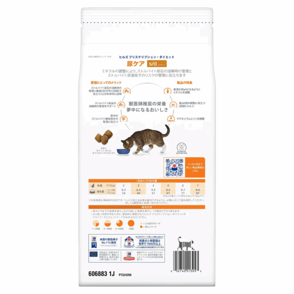 【尿ケア】〈猫用〉s/d エスディー チキン ドライ ５００ｇ（ﾋﾙｽﾞﾌﾟﾘｽｸﾘﾌﾟｼｮﾝﾀﾞｲｴｯﾄ） - 画像 (2)